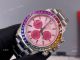 Noob Factory Rolex Rainbow Daytona 4130 Pink Face Diamond Watches High Copy (2)_th.jpg